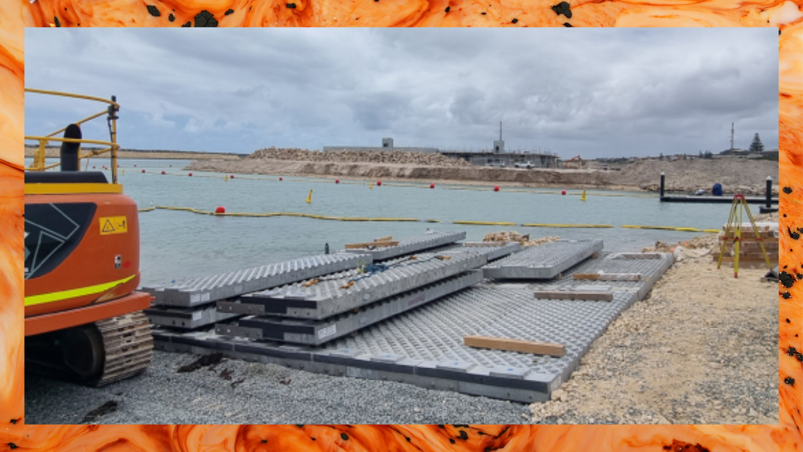 Cascada precast panels for the boat ramps are currently being installed.