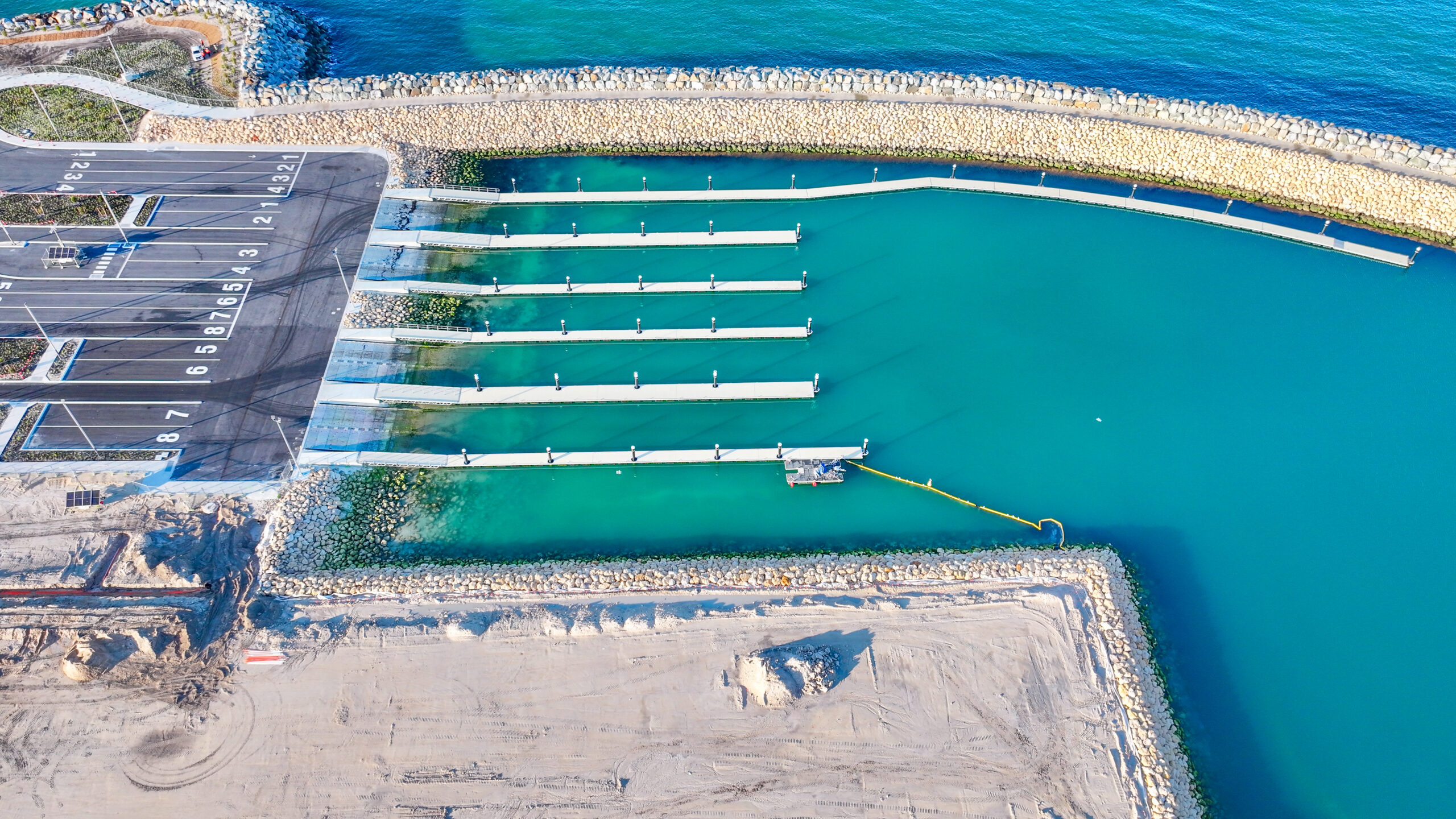Completed boat ramps at Ocean Reef Marina