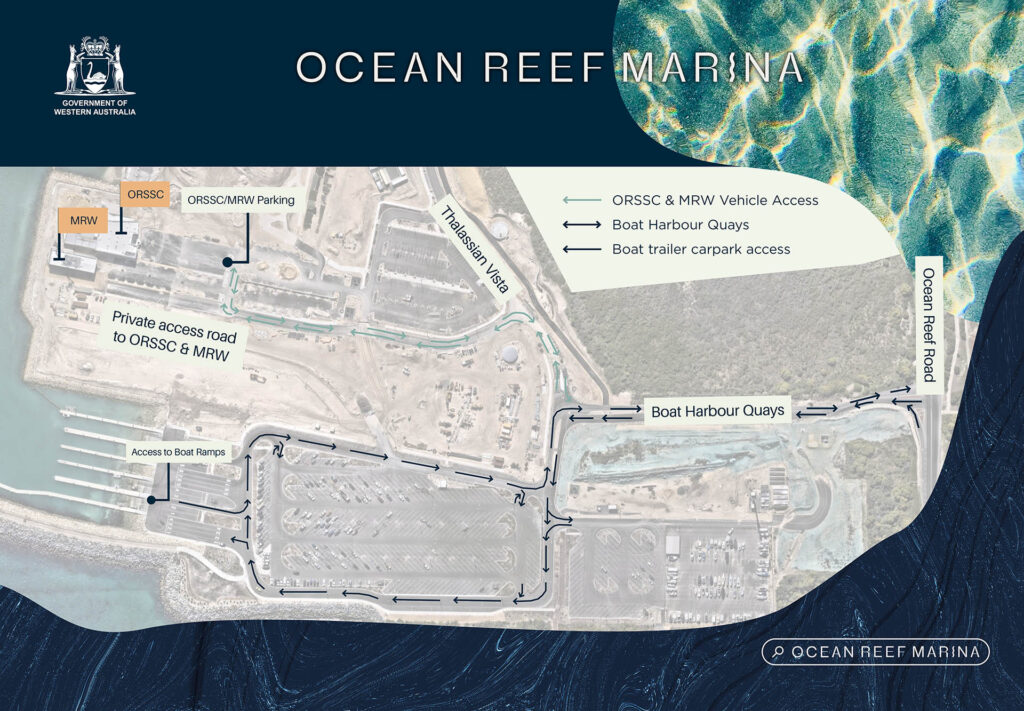 Access map for Ocean Reef Marina December 2025