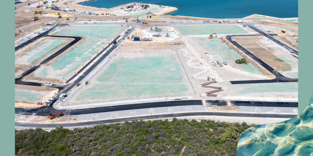 Stage 1 works are progressing, with development of first stage residential lots taking shape.