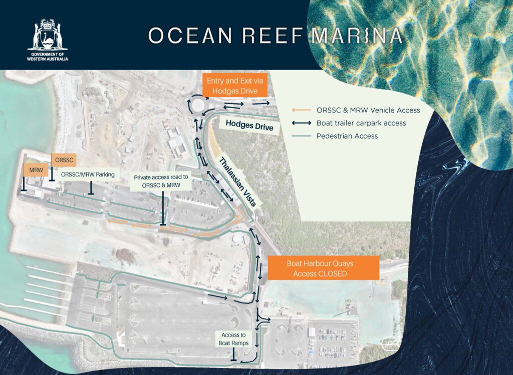 Access map for Ocean Reef Marina