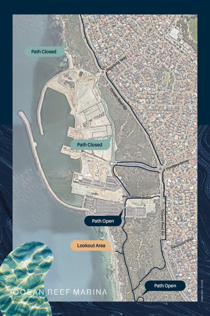 Coastal path access map